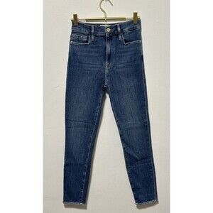 Frame Denim Ali High Rise Cigarette Skinny Stretch Blue Jeans Women’s Size 24